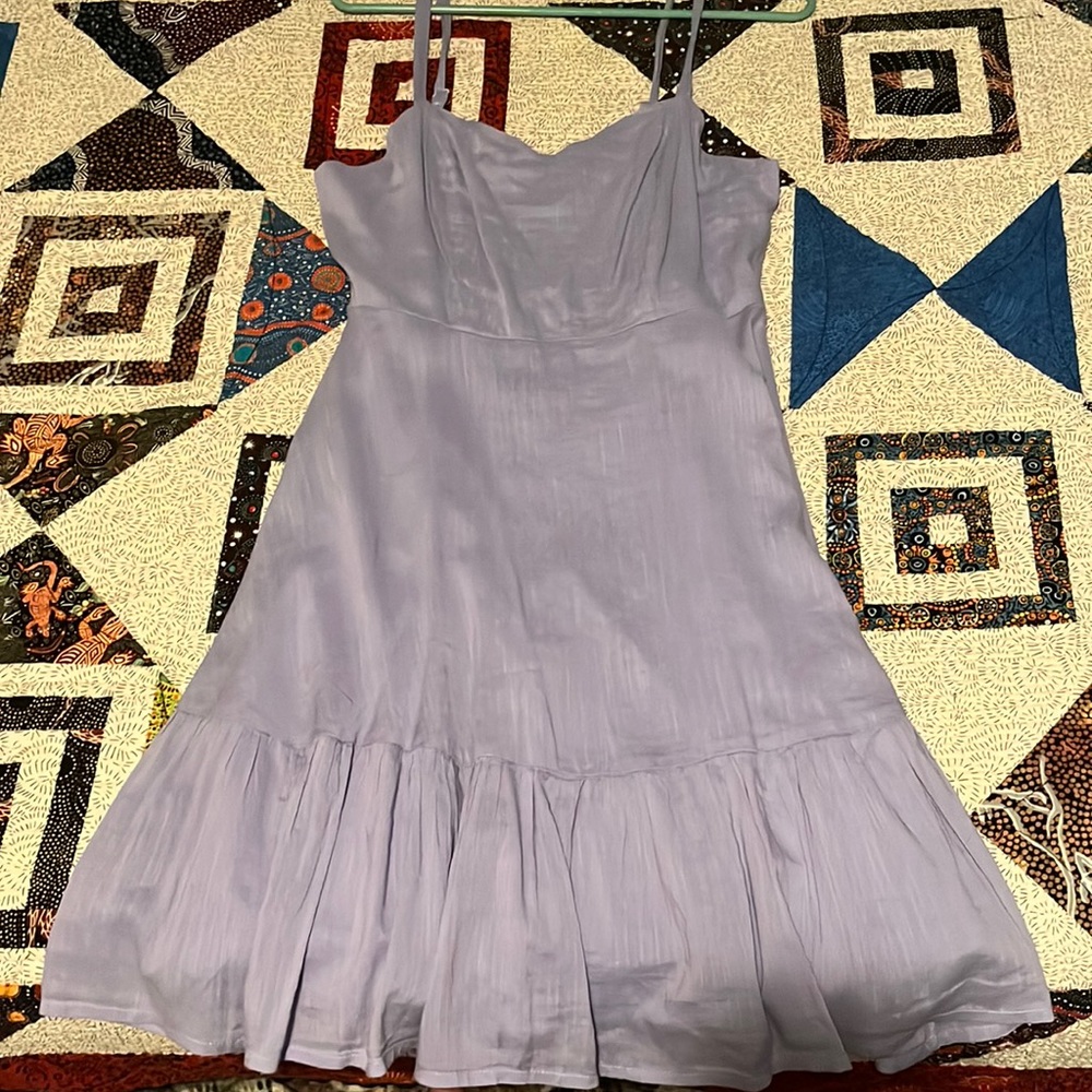 Purple old navy ruffle dress.
